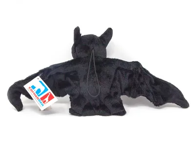 Image de Cornelissen - Doudou - Chauve-souris avec ruban - noir de jais - 36 cm
