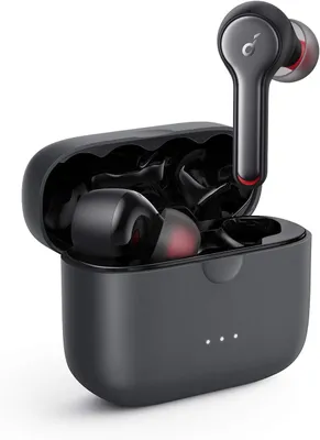 Zdjęcie produktu dla słuchawki soundcore by Anker Liberty Air 2 Bluetooth, z przetwornikami dźwięku w kształcie rombu, 4 mikrofonami, baterią na 28 godzin, spersonalizowanym korektorem HearID, Bluetooth 5 z izolacją szumów (czarne)