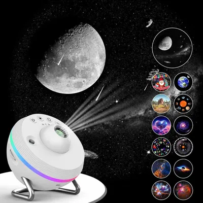 Produktbild von Sternenhimmel Projektor Planetarium 13 in 1 LED Galaxie Weltraum Projector mit Meteoreffekt, 180° Drehbar Nachtlicht mit Timer für Kinder Erwachsenen