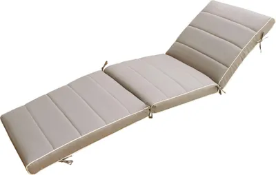 Immagine prodotto di Milani Home - cuscino per sdraio da giardino, King, sfoderabile idrorepellente, poliestere, tortora, 185 x 57 x 8 cm