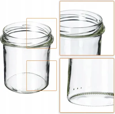 Image de Bocaux - Bocaux à miel et à confiture - 350 ml - Couvercle à vis Ø82 mm - Lot de 10