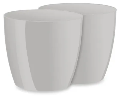 Image de Pot de fleurs Garronda, lot de 2 GD-0031 (gris clair 03, ⌀ 18, H 16 cm)