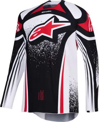 Produktbild von Alpinestars Techstar Nomur Motocross Jersey, schwarz/weiß/rot, L