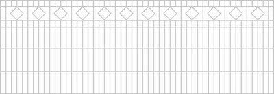 Produktbild von Schmuckzaun Barcelona - Ausführung: verzinkt, Höhe: 83 cm, Länge: 251 cm