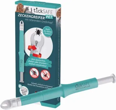 Immagine prodotto di ticksafe rotierender Zeckengreifer Tier 16,9cm türkis/weiß A-Ware
