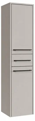 Produktbild von Badplaats Badezimmerschrank Florence 30 x 35 x 130 cm Cashmere - Hoch Badschrank mit 2 Türen und 1 Schublade