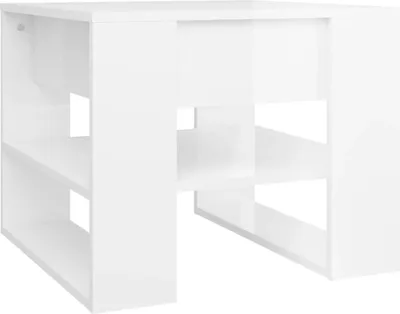Immagine prodotto di Tavolino bianco lucido 55,5x55x45 cm materiale a base di legno