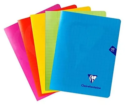 Produktbild von Clairefontaine Schulheft Mimesys, 70 Blatt, 17 x 22 cm, farbig sortiert