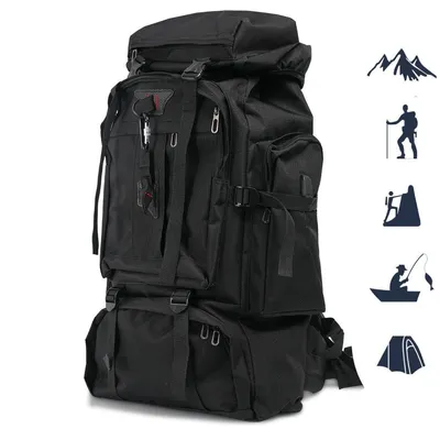 Produktbild von Tourenrucksack, Wanderrucksack 70L Reiserucksack Militär Rucksack für Camping