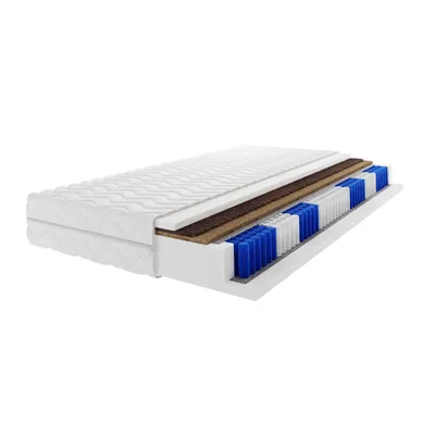 Zdjęcie produktu dla Materac dwustronny multipocketowy Lovage 140x200 z pianki poliuretanowej z końskim włosiem hipoalergiczny z 7 strefami komfortu H3/H4 grubość 22