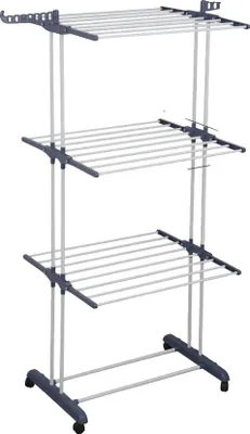 Obrázek produktu pro Oděvní kůň, skládací, dvouramenný, šedý