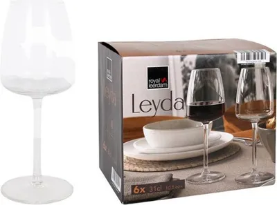 Obrázek produktu pro Sklenice na víno deroyal leerdam leyda transparentní sklo 6 kusů (6 kusů)