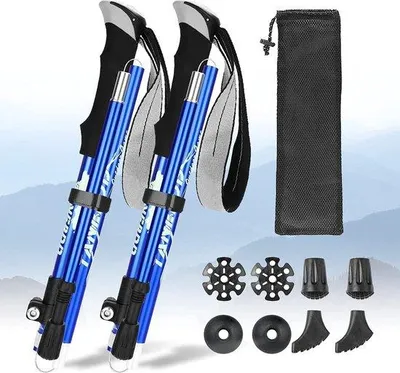 Immagine prodotto di Bastoni da trekking - Leggeri - Pieghevoli - Regolabili
