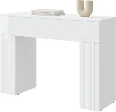 Productafbeelding van Salontafel - Moderne Tafel - Woonkamer Accent - Hoogglans Afwerking - 102 x 35 x 75 cm - Wit