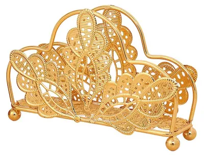 Serviettenhalter aus Metall, 15x9x4 cm, mit Schublade, für Küche & Tisch