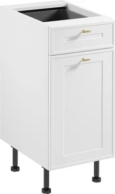 Produktbild von Küchenunterschrank 40 cm mit Schubladen ohne Arbeitsplatte Küchenschrank, Sorento D40S1 Weiß