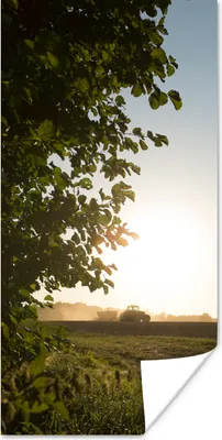 Produktbild von MuchoWow® Poster Traktor - Bauernhof - Sonne 20x40 cm - Plakat - Foto
