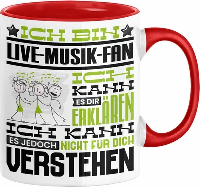 Produktbild von Live-Musik-Fan Geschenk Tasse Lustige Geschenkdiee für einen Live-Musik-Fan Geburtstag Ich Bin Live-Musik-Fan Ich Kann Es Dir Erklären Aber Nicht Für Dich Verstehen (Rot)