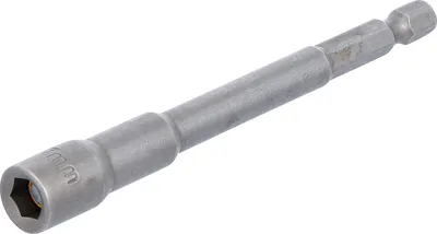 Produktbild von BGS 2763 | Steckschlüssel-Einsatz Sechskant, extra lang | für Bohrmaschinen | Antrieb Außensechskant 6,3 mm (1/4") | SW 7 mm