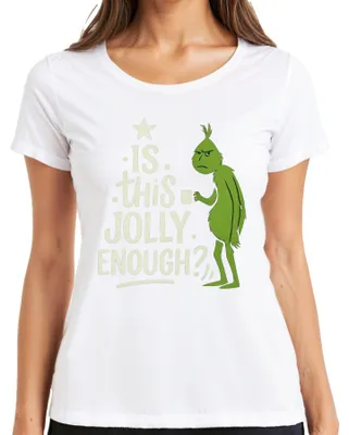 Obrázok produktu pre JE TO DOSŤ ŽIARLIVÉ Grinch Vianoce vtipné sarkastické výroky Dámske tričko, biele, M