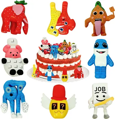 Produktbild von Steal A Brainrot Actionfiguren Set, 10 Stück Mini Steal A Brainrot Figuren Set, Steal A Brainr0t Spielzeug Figuren, Steal A Brainr0t Thema Cupcake