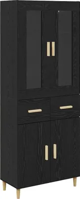 Immagine prodotto di Credenza Rovere Nero 69,5 x 34 x 180 cm Legno multistrato
