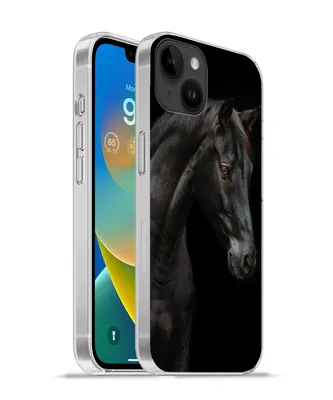 Produktbild von MuchoWow® Handyhülle Schutzhülle Hülle für Apple iPhone 14 Plus - Soft case Pferd - Tier - Schwarz Silikon Softcase Handy Hülle - Abbildung