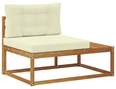 Produktbild von vidaXL Outdoor Endsofa mit Kissen Natur 115 x 83 x 73 cm