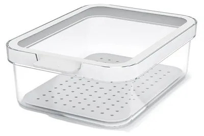 Kühlschrankbox 1,2 l rechteckig transparent mit Deckel