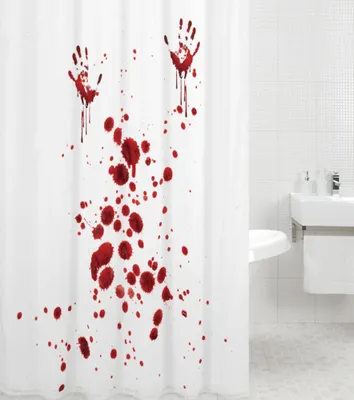 Produktbild von SANILO® Duschvorhang Blood Hands 180 x 200 cm