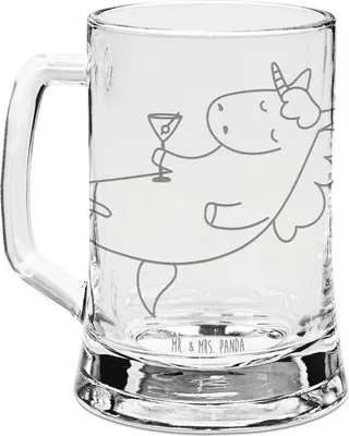 Produktbild von Mr. & Mrs. Panda Seidel Einhorn Cocktail - Transparent - Geschenk, Glas Bierkrug, Unicorn, Geburtstag, Sekt, Humpen, Bierhumpen, Caipirinha, Krug, Witzig, Spruch