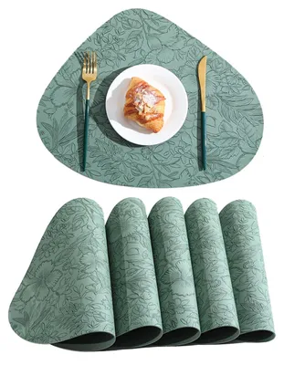 Obrázek produktu pro Sada 6 podtácků z voděodolné umělé kůže, rozměry 42 x 34 cm