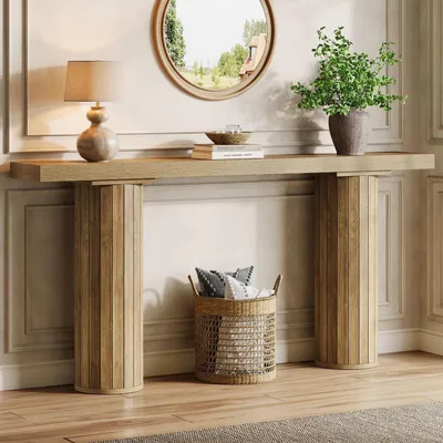 Produktbild von Konsolentisch 160 cm Holz rechteckig Farmhouse für Wohnzimmer Flur Eingang