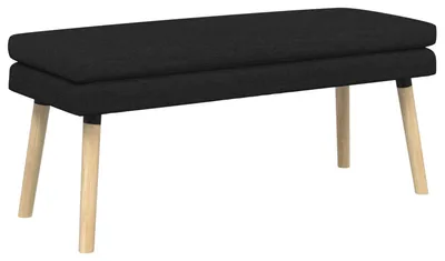Obrázek produktu pro vidaXL Dvoumístná lavice, černá, 110 x 40 x 47 cm, látka
