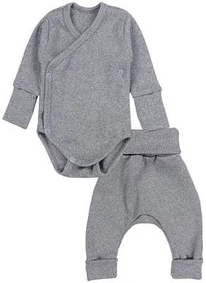 Produktbild von TupTam Unisex Baby Bekleidungsset Babyhose Babybody für Mädchen Jungen Mitwachsende Kleidung Set , Farbe: Dunkelgrau, Größe: 80
