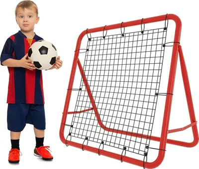 Produktbild von ACXIN futbalová odrazová sieť na bránku, kovová rúrka + PE tkanina, 100 x 100 x 65 cm, červená