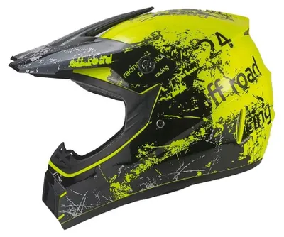Produktbild von Crosshelm Helm Kinderhelm Motorradhelm Motocross Motorrad Racing Gelb Größe S
