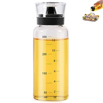 Produktbild von Ölspenderflasche für Outdoor-Camping, 350 ml auslaufsichere Glas-Olivenöl- und Essig-Menage, gut versiegelt für Picknickküche Ölflasche Glas