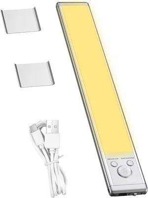 Zdjęcie produktu dla Oświetlenie do szafek – lampa magnetyczna – oświetlenie do szafek – z czujnikiem ruchu – 20 x 49 x 20 mm – biały