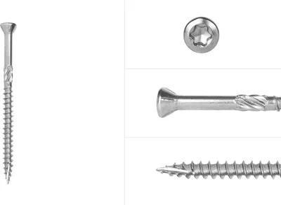 Produktbild von Terrassenschrauben edelstahl 410 5 x 70 mm Torx 25 Teilgewinde - Schachtel 100 Stück