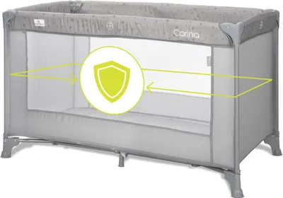 Image de Parc pour bébé à un niveau Lorelli - Carina, gris