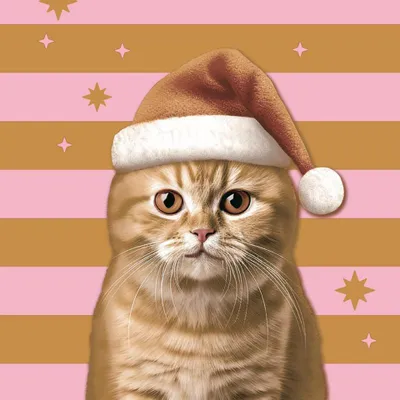 Produktbild von Duni Servietten Xmas Katze 33x33cm