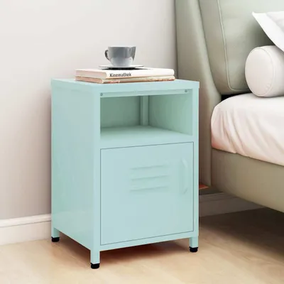 Image de Maison Exclusive - Table de chevet vert menthe 35x35x51 cm acier