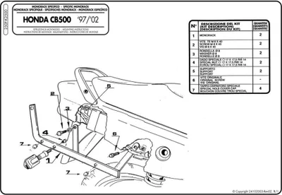 Immagine prodotto di Portapacchi Monokey/Monolock GIVI 250F senza piastra