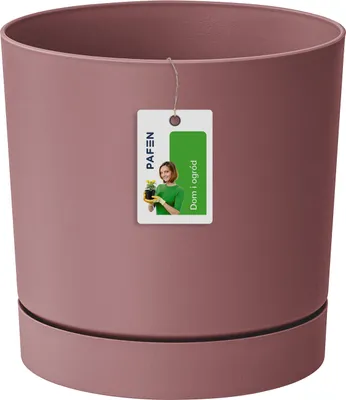 Produktbild von Blumentopf mit Untersetzer Marsala Kunststoff 13 cm Tubo