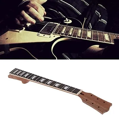 Imagen del producto de Mástil de guitarra eléctrica, 65,5 cm, de caoba, con 22 trastes y diapasón de palisandro