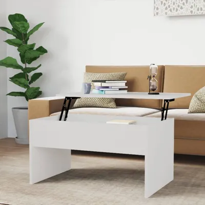 Produktbild von Möbel Couchtisch Hochglanz-Weiß 80x50,5x41,5 cm Holzwerkstoff - Couchtische 809644