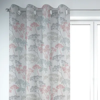 Produktbild von SCHÖNER LEBEN. Vorhang Blumen Gräser pastell mint rosa grau 245cm Aufhängung Ösen