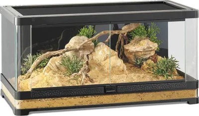 Produktbild von Terrarium, Paludarium Exo Terra EX Vista 90 - 90 x 45 x 45 cm Panoramaterrarium mit abgerundete Glasfrontecken für einen