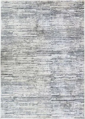 Zdjęcie produktu dla Bardzo miękki dywan z kremowo-szarymi liniami 160x230